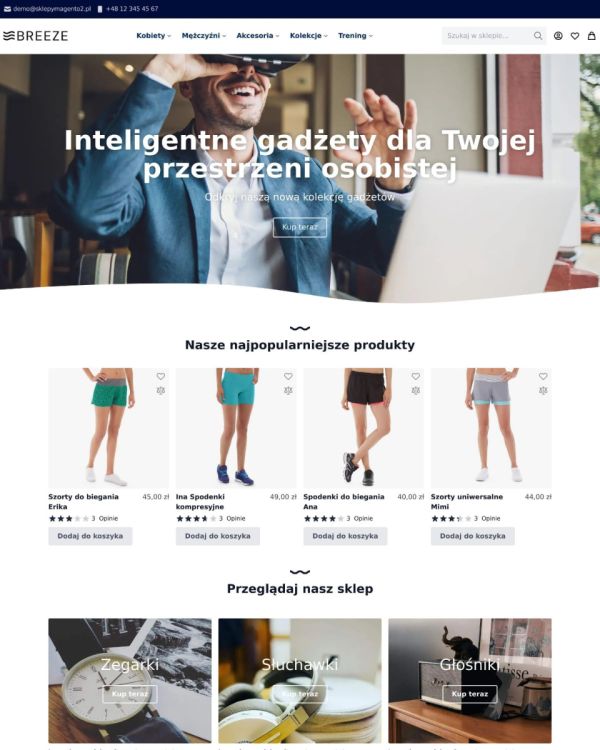 Hosting i instalacja najnowszej wersji sklepu Magento 2.4.8 wraz z szablonem Breeze Evolution
